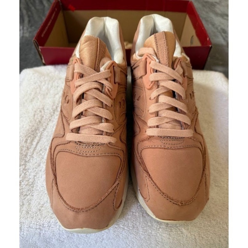 Saucony Grid 9000 Premium Tan Leather Mens Sneakers S70415-3 Size 10